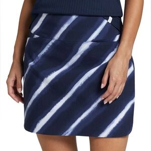 Lady Hagen Pull On Golf Skort Size Small Navy Blue Ombre Sculpt Tummy Control
